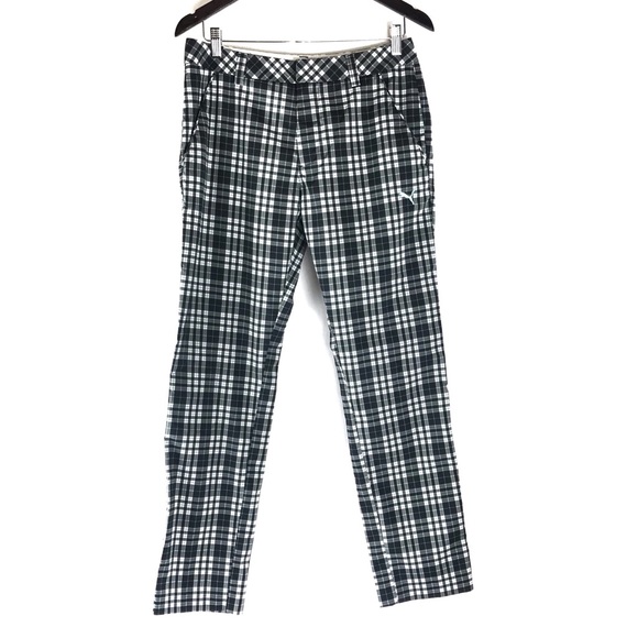 puma plaid golf pants